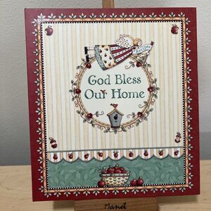 Bless Our Home Recipe Binder Cottage Whimsy Housewarming Gift Vintage Magnets